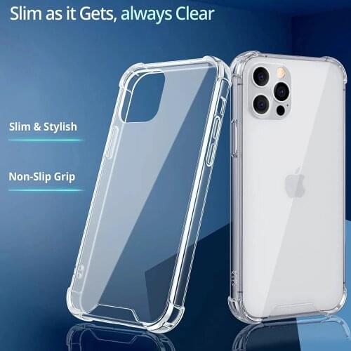 Soft Silicone Hard PC Back Cover Fundas Shockproof Hybrid Clear Case For iPhone 12 11 Pro MAX XSMax X XR XS SE2020 7 8 6s 6 Plus