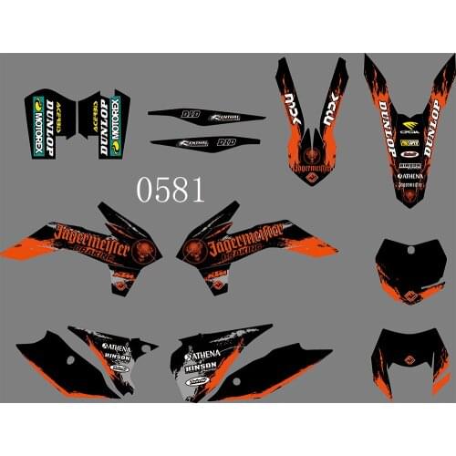 Motorcycle Team Graphic & Backgrounds Decal Sticker Kits for KTM EXC EXCF XCW 2014 2015 2016