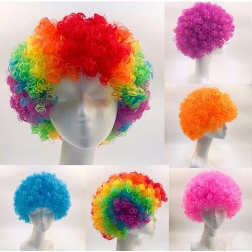Halloween Cosplay Clown Wig Color European Cup Adults Kids Party Wigs Children Adult Dance Masquerade Ball Performance Props