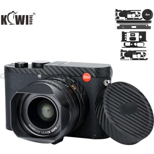 KIWIFOTOS Anti-Scratch Camera Body Cover Carbon Fiber Film Kit Skin For Leica Q2 3M Sticker With Spare Film Cameras Protection