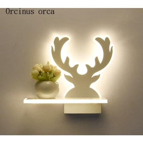 Postmodern minimalism shadow wall lamp living room hallway bedroom bedside lamp creative personality animal LED wall lamp