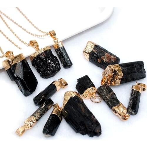 Irregular geometric crystal electroplated gilt pendant necklace couple accessories unisex