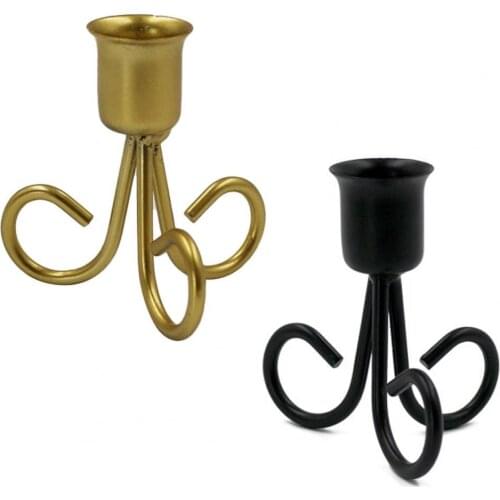 Retro Bronze Candle Holders Wedding Party Vintage Metal Candlestick Home Decor Christmas Candle Holders