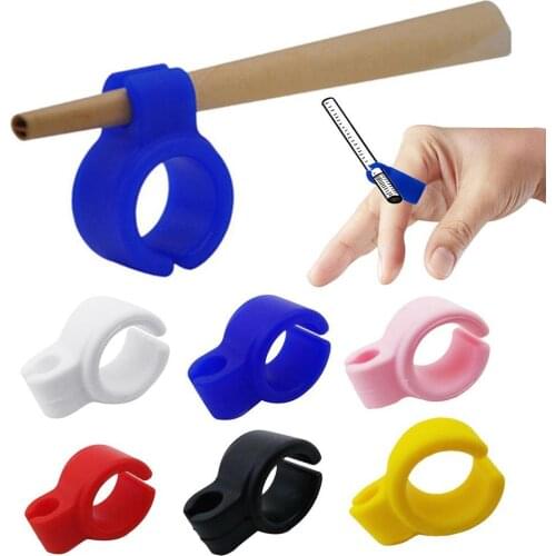 Creative Random Color Silicone Cigarettes Holder Ring Rack Protecter Hands Free Smoking Home Cigarette-Holder Ring Accessories