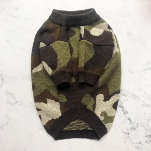 Dog Sweater for Small Dogs Autumn Winter Sweater for French Bulldog Chihuahua Pug Coat Puppy Pet Clothing Camo PC1158