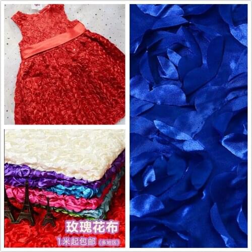 3D rose cloth 3D flower white Festival wedding Carpet cloth sign in platform T stage background stage cloth