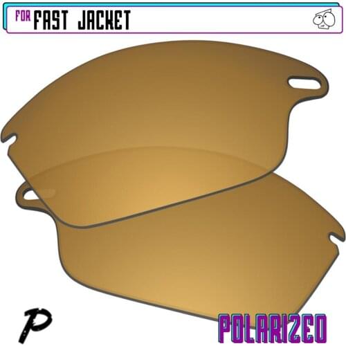 EZReplace Polarized Replacement Lenses for - Oakley Fast Jacket Sunglasses - Gunmetal P