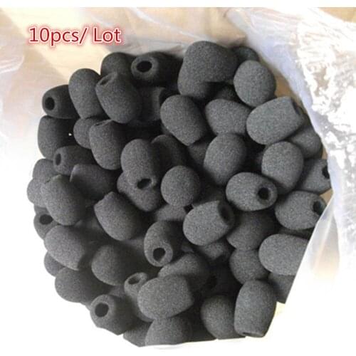 10pcs/5pcs Round Ball Lavalier Microphone Foam Windscreen Sponge Windshields 6mm Opening for Lapel Headset Microphone