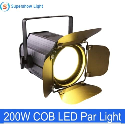 200W COB LED Par Light with Barn Doors LED Strobe Light Effect Stage Lighting Warm White Cold White 200W COB Par DJ Light