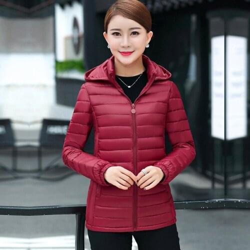 2021 Winter Jacket women Plus Size Womens Parkas Thicken Outerwear solid hooded Coats Short Female Slim Cotton padded basic tops