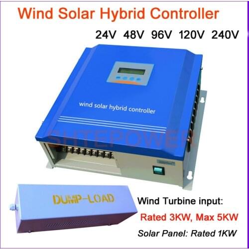 3kw charge controller wind/solar hybrid 3000w windmill and 100W solar panel, 24v/48v/96v/120v/240v battery charge controller