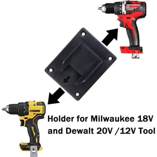 5 Packs Electric Tool Holder Dock Mount For Dewalt 12V 20V Electric Drill Tools Holder Hanger Black