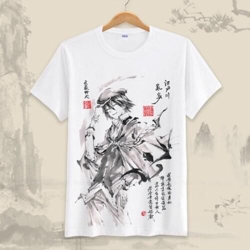 Anime Cosplay Wen Hao Stray Dogs T-shirt Dazai Osamu Tee Kunikida Doppo Tops Edogawa Ranpo Fukuzawa Yukichi Akiko Yosano Costume
