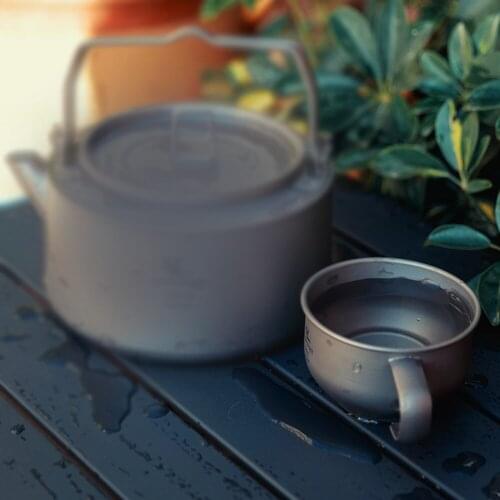 CAMPLEADER Titanium Water Cup Outdoor Portable Camping Mug Camping Titanium Cup 180ml