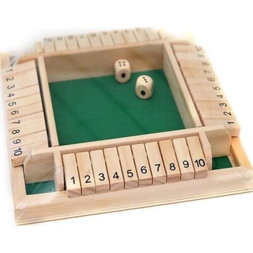 Four-Sided Montessori Digital Flop Games Toys Wooden Board Game Fun Family Parent-Child Party Travel Game Toys Christmas Gift