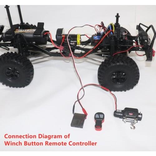 Electric 1/10 Scale Winch with Remote Kit for RC Rock Crawler Axial SCX10, Traxxas -4, , HSP, Upgrade Parts
