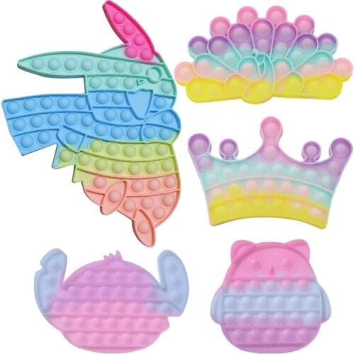 Funny Discoloration Fidget Toy Antistress Toys For Adult Children Push Bubble Figet Sensory Toy Squishy simple dimple anti-stres