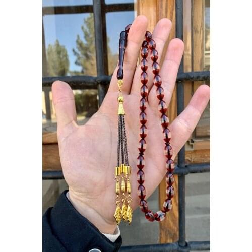 Islamic Tasbih Muslim Rosary Beads 33 Prayer Rosary For Men Bracelet For Men Accessory amber oltu amber stone Handmade Turkey