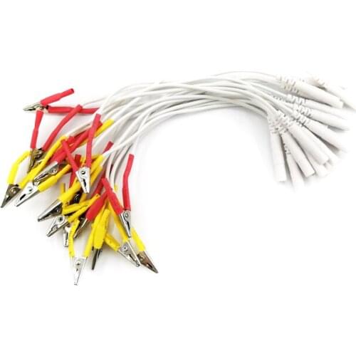 30ps Tens/Ems tieline Alligator Clip Cable Wire Electrode Accessories For Hwato SDZ-II Electronic Acupuncture2mm Pin Type Cables