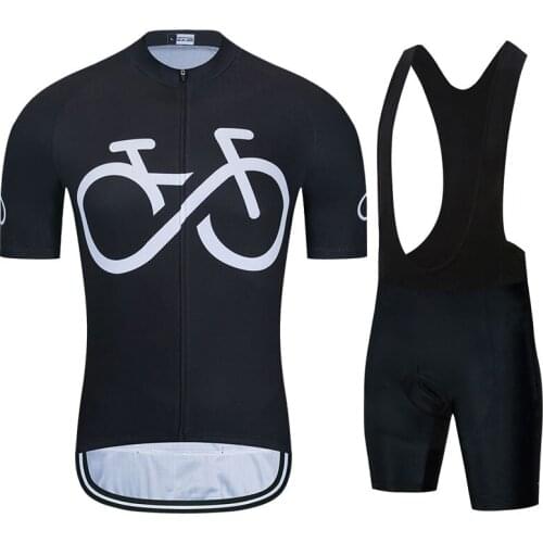 2021 black Team Cycling Jersey Sets Men Summer Short Sleeve Quick-dry Cycling Clothing MTB Bike Suit Ropa Ciclismo Hombre