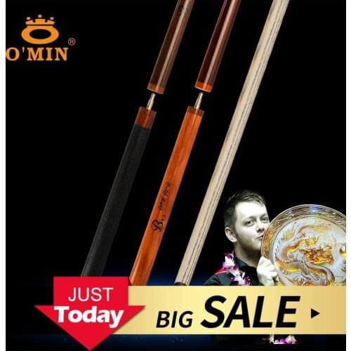 O'MIN B52 Bomber Punch&Jump Cue 14mm Tip Black Bakelite Ferrule Hard Ash Shaft Professional Break Cue Solid&PU 2 Options Wrap