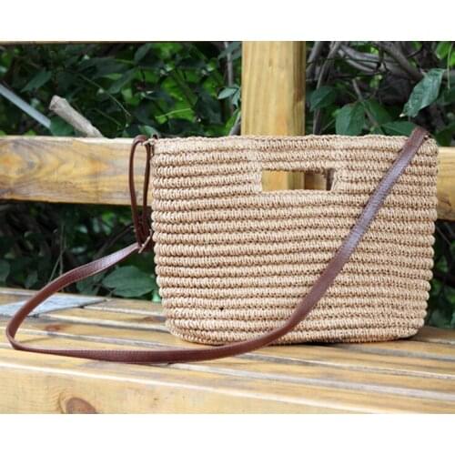New Knitted Straw Bag Summer Fashion Womens Handbags Stripes Shoulder Bags Beach Bag Wallet Bag 3 Colors