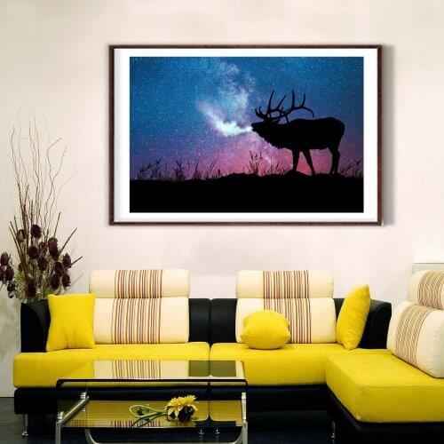 Deer Silhouette Poster Canvas Print Painting Wall Art Living Room Home Decoration