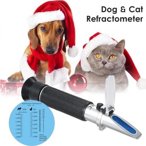Portable Handheld ATC Animal Clinical Refractometer Pet Urine Tester with 1.00-1.06 Measuring Range Dog &amp Cat Refractometer