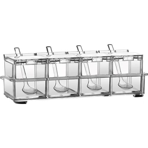 Seasoning Box Spice Jar set Kitchen Seasoning Box Set Condiment Sugar Salt Storage Container Case