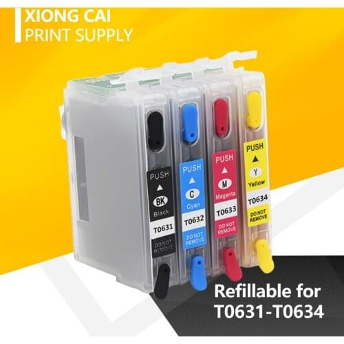 T0631 0632 0633 0634 Empty Refillable Ink Cartridge For Epson Stylus C67 C87 C87PE CX4100 CX4700 CX3700 Inkjet Printer With Chip