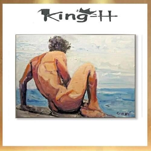 Hand-painted Modern nude art sexy Boy oil painting on canvas art and poster landscape paintings wall art decoration pictures
