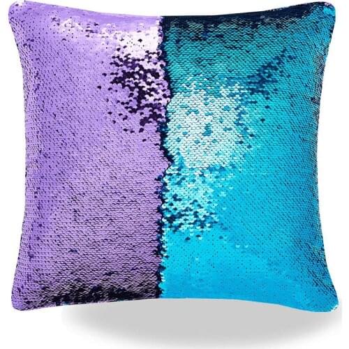 Mermaid Cushion cover Reversible pillow case coussin decoration cojines kussenhoes almofada decorativa DIY Sequin pillow cover