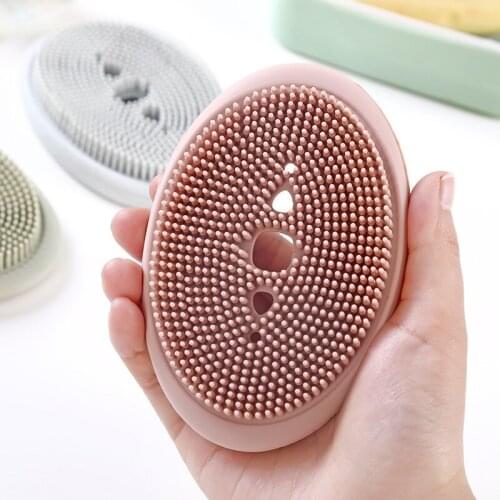 Laundry Wash Shoes Brush Cleaning Clothes Brush Hair Board Brush Silicone Laundry Brush Soap box