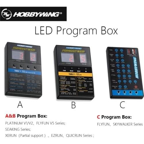 Hobbywing RC Car Program Card LED Program Box 2C Programm Card For XERUN Flyfun SKYWALKER Series Car Brushless ESC