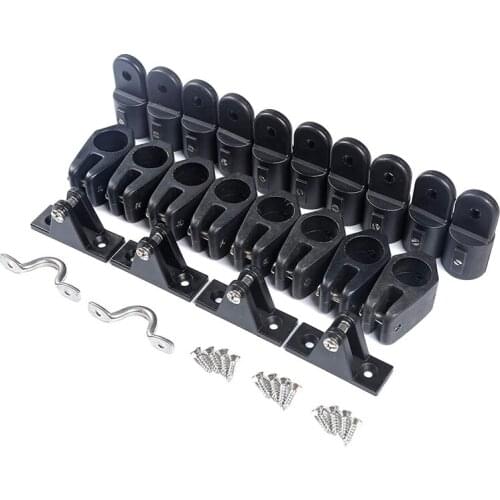 24Pcs/Set Universal Nylon Marine Boat Canopy Cover Bimini Top Deck Hinge Jaw Slide Eye End Fitting Hardware DIY Tool