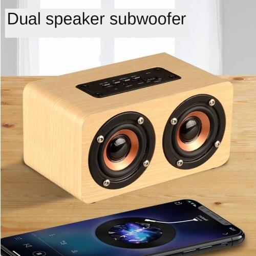 W5 wooden wireless Bluetooth speaker portable mobile phone computer home desktop audio ideas