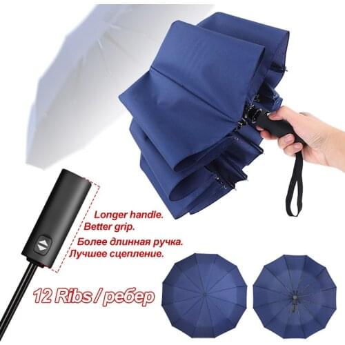 12K Strong Wind Resistant Umbrella Men Rain Women Automatic Folding Long Handle Parasol Big Umbrellas Business Portable Paraguas