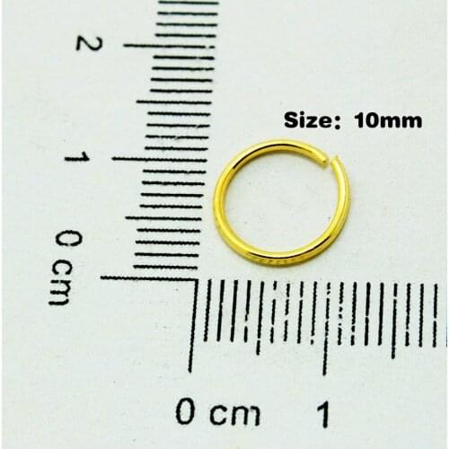 0.9X10MM 2600Pcs/lot Gold Open Jump Rings for charms