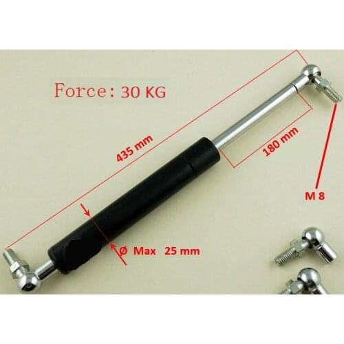 180mm Stroke Force as you need Auto Gas Spring Damper Ball Gas Strut Shock Spring Lift Prop Automotive M8 Gas Spring 435mm30kg