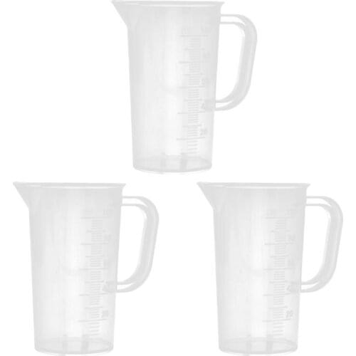 3Pcs Creative 100ML Plastic Measuring Cup With Scale Baking Beaker Liquid Measure JugCup Container