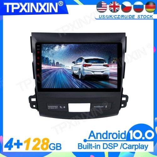 4+128G Android For Mitsubishi Outlander 2007-2012 Car Player Stereo GPS Navigation Multimedia Auto Radio Headunit Tape Recorder