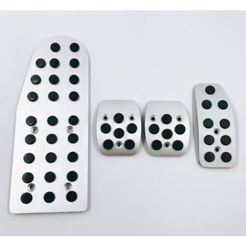 4pcs Car Accessories Non-slip Pedal Foot Treadle Cover Pad Aluminium For SUZUKI SWIFT JIMNY MT MT/LHD