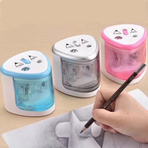 Automatic pencil sharpener Two-hole Electric Touch Switch Pencil Sharpener stationery School Supplies Electric Pencil Sharpener