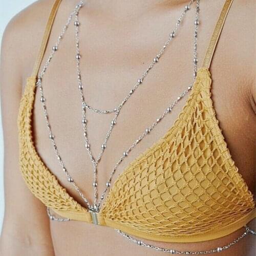 Bohemian Beach Sexy Body Chain Simple Style Necklace Crossover Harness Necklace Waist Belly Chain For Women Fashion Jewelry