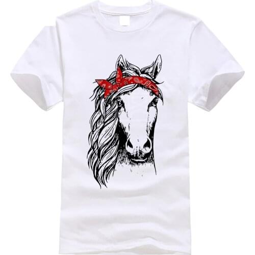 Brand Men Shirt Horse Bandana T Shirt For Horseback Riding Horse Lover