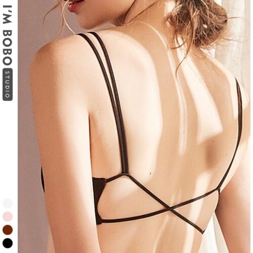 Women Cotton Bra Underwear Seamless Tube Top Brassiere Front Hollow Out Lingerie Wire Free Intimates underwear women nude