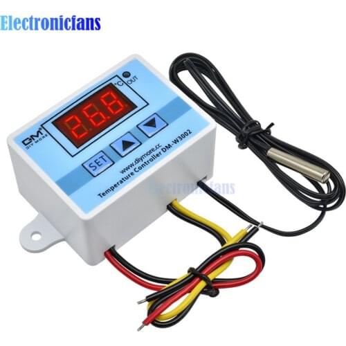 XH-W3002 W3002 Digital AC110-220V DC 12V 24V W3002 LED Temperature Controller Microcomputer Thermostat Controller Switch Module
