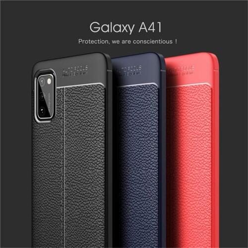 For Samsung Galaxy A41 2020 A415F A415 Case Litchi Striae Soft Silicone Cover Shockproof Case For Samsung A41 A 41 Phone Cases