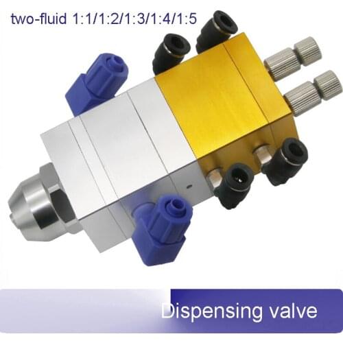 Two liquid 1:1 1:2 1:3 1:4 1:5 Return-suction Double cylinder large flow dispensing valve fine tuning ratio for AB glue
