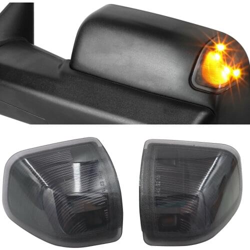 Smoke Lens Amber LED Side Mirror Turn Signal Lights For Dodge Ram 1500 2500 3500